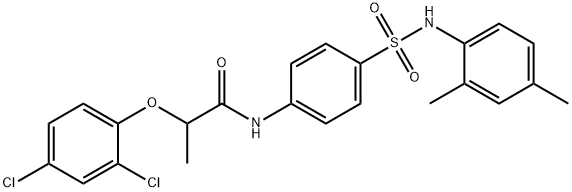 2-(2,4-dichlorophenoxy)-N-(4-{[(2,4-dimethylphenyl)amino]sulfonyl}phenyl)propanamide Struktur