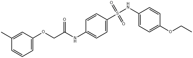 N-(4-{[(4-ethoxyphenyl)amino]sulfonyl}phenyl)-2-(3-methylphenoxy)acetamide Structure