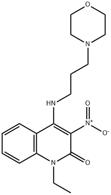 1-ethyl-4-((3-morpholinopropyl)amino)-3-nitroquinolin-2(1H)-one Structure