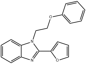 2-(furan-2-yl)-1-(2-phenoxyethyl)-1H-benzo[d]imidazole 化学構造式