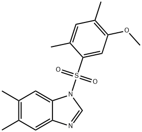 1-((5-methoxy-2,4-dimethylphenyl)sulfonyl)-5,6-dimethyl-1H-benzo[d]imidazole Structure