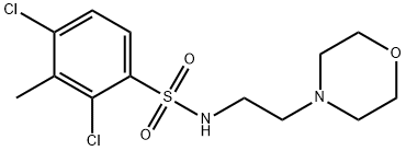 2,4-dichloro-3-methyl-N-(2-morpholinoethyl)benzenesulfonamide 结构式