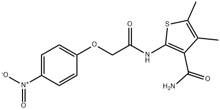 433941-27-6 4,5-dimethyl-2-{[(4-nitrophenoxy)acetyl]amino}-3-thiophenecarboxamide