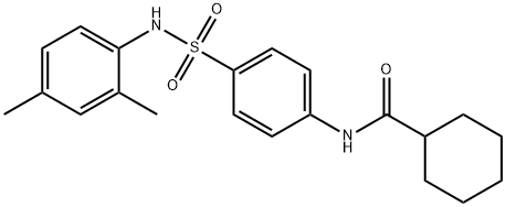 N-(4-{[(2,4-dimethylphenyl)amino]sulfonyl}phenyl)cyclohexanecarboxamide,433943-71-6,结构式