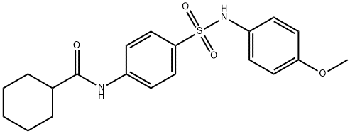 N-(4-{[(4-methoxyphenyl)amino]sulfonyl}phenyl)cyclohexanecarboxamide 结构式