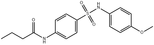 N-(4-{[(4-methoxyphenyl)amino]sulfonyl}phenyl)butanamide 化学構造式