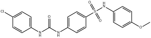 4-({[(4-chlorophenyl)amino]carbonyl}amino)-N-(4-methoxyphenyl)benzenesulfonamide 结构式