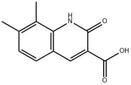 2-Hydroxy-7,8-dimethyl-quinoline-3-carboxylic acid Struktur