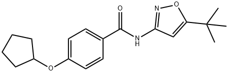 N-(5-tert-butyl-1,2-oxazol-3-yl)-4-(cyclopentyloxy)benzamide Structure