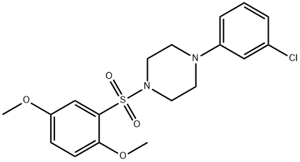 1-(3-chlorophenyl)-4-[(2,5-dimethoxyphenyl)sulfonyl]piperazine Struktur