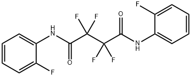 2,2,3,3-tetrafluoro-N,N'-bis(2-fluorophenyl)butanediamide 化学構造式