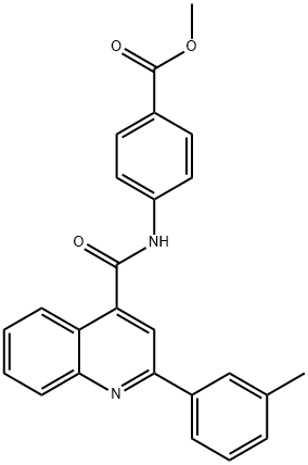methyl 4-[[2-(3-methylphenyl)quinoline-4-carbonyl]amino]benzoate Structure