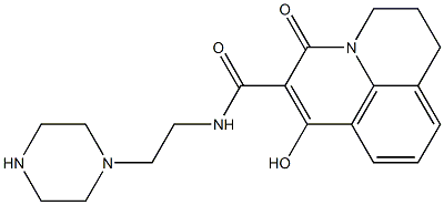1-Hydroxy-3-oxo-6,7-dihydro-3H,5H-pyrido[3,2,1-ij]quinoline-2-carboxylic acid (2-piperazin-1-yl-ethyl)-amide Structure