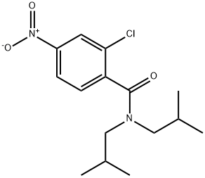 2-Chloro-N,N-diisobutyl-4-nitrobenzamide, 97% Structure