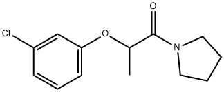 2-(3-chlorophenoxy)-1-(pyrrolidin-1-yl)propan-1-one Struktur