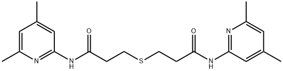 N-(4,6-dimethylpyridin-2-yl)-3-[3-[(4,6-dimethylpyridin-2-yl)amino]-3-oxopropyl]sulfanylpropanamide Structure