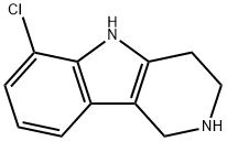 6-クロロ-2,3,4,5-テトラヒドロ-1H-ピリド[4,3-B]インドール 化学構造式