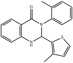 2-(3-Methyl-thiophen-2-yl)-3-o-tolyl-2,3-dihydro-1H-quinazolin-4-one Structure