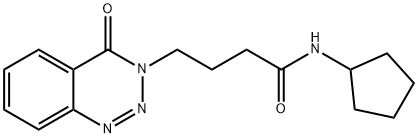 N-cyclopentyl-4-(4-oxobenzo[d][1,2,3]triazin-3(4H)-yl)butanamide,440331-13-5,结构式