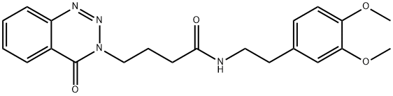 N-(3,4-dimethoxyphenethyl)-4-(4-oxobenzo[d][1,2,3]triazin-3(4H)-yl)butanamide 结构式