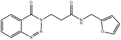 N-(furan-2-ylmethyl)-3-(4-oxobenzo[d][1,2,3]triazin-3(4H)-yl)propanamide 结构式