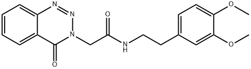 N-(3,4-dimethoxyphenethyl)-2-(4-oxobenzo[d][1,2,3]triazin-3(4H)-yl)acetamide 结构式