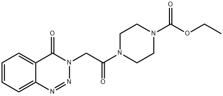 ethyl 4-(2-(4-oxobenzo[d][1,2,3]triazin-3(4H)-yl)acetyl)piperazine-1-carboxylate 结构式