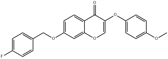 7-[(4-fluorophenyl)methoxy]-3-(4-methoxyphenoxy)chromen-4-one|