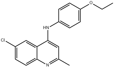 6-chloro-N-(4-ethoxyphenyl)-2-methylquinolin-4-amine Structure