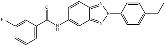 3-bromo-N-[2-(4-ethylphenyl)-2H-benzotriazol-5-yl]benzamide 结构式