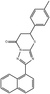 2-(naphthalen-1-yl)-5-(p-tolyl)-5,6-dihydro-7H-[1,2,4]triazolo[5,1-b][1,3]thiazin-7-one 结构式