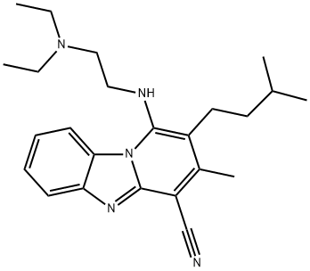 1-((2-(diethylamino)ethyl)amino)-2-isopentyl-3-methylbenzo[4,5]imidazo[1,2-a]pyridine-4-carbonitrile Structure