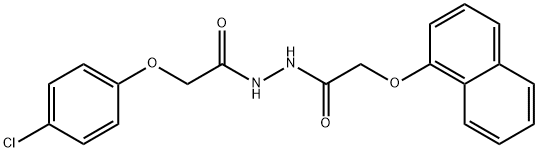 2-(4-chlorophenoxy)-N'-[(1-naphthyloxy)acetyl]acetohydrazide Struktur