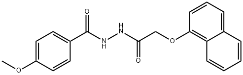 4-methoxy-N'-[(1-naphthyloxy)acetyl]benzohydrazide Structure