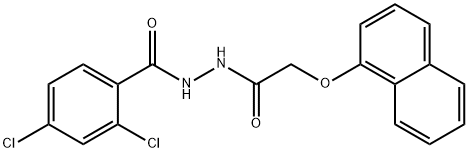 2,4-dichloro-N'-[(1-naphthyloxy)acetyl]benzohydrazide 结构式