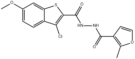 N'-[(3-chloro-6-methoxy-1-benzothien-2-yl)carbonyl]-2-methyl-3-furohydrazide,444109-82-4,结构式