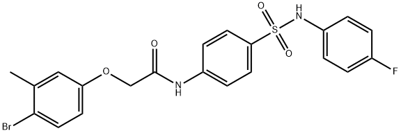 2-(4-bromo-3-methylphenoxy)-N-(4-{[(4-fluorophenyl)amino]sulfonyl}phenyl)acetamide|