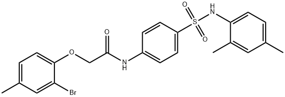 444144-21-2 2-(2-bromo-4-methylphenoxy)-N-(4-{[(2,4-dimethylphenyl)amino]sulfonyl}phenyl)acetamide