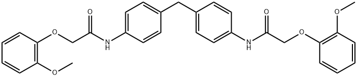 N,N'-[methylenebis(4,1-phenylene)]bis[2-(2-methoxyphenoxy)acetamide],444144-46-1,结构式