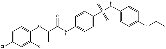 2-(2,4-dichlorophenoxy)-N-(4-{[(4-ethoxyphenyl)amino]sulfonyl}phenyl)propanamide,444146-97-8,结构式