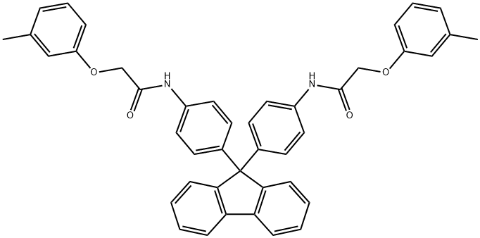 N,N'-[9H-fluorene-9,9-diylbis(4,1-phenylene)]bis[2-(3-methylphenoxy)acetamide],444147-10-8,结构式