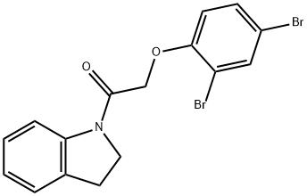 1-[(2,4-dibromophenoxy)acetyl]indoline,444147-40-4,结构式