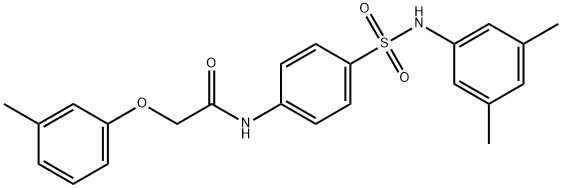 N-(4-{[(3,5-dimethylphenyl)amino]sulfonyl}phenyl)-2-(3-methylphenoxy)acetamide 结构式