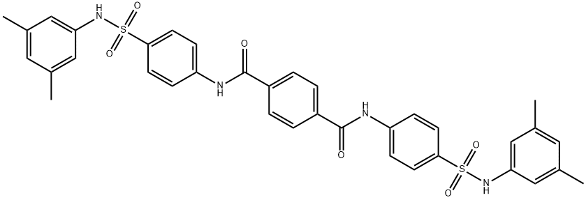 N,N'-bis(4-{[(3,5-dimethylphenyl)amino]sulfonyl}phenyl)terephthalamide Structure