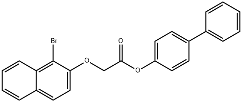 4-biphenylyl [(1-bromo-2-naphthyl)oxy]acetate Struktur