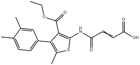 (E)-4-[[4-(3,4-dimethylphenyl)-3-ethoxycarbonyl-5-methylthiophen-2-yl]amino]-4-oxobut-2-enoic acid Structure