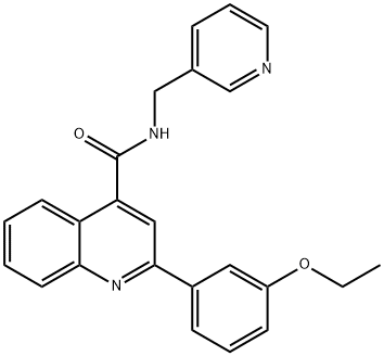 2-(3-ethoxyphenyl)-N-(3-pyridinylmethyl)-4-quinolinecarboxamide Struktur