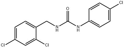 1-(4-chlorophenyl)-3-[(2,4-dichlorophenyl)methyl]urea Struktur