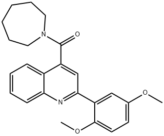 azepan-1-yl-[2-(2,5-dimethoxyphenyl)quinolin-4-yl]methanone 化学構造式