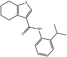 N-(2-propan-2-ylphenyl)-4,5,6,7-tetrahydro-1-benzothiophene-3-carboxamide Structure